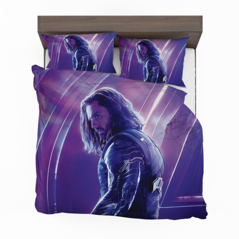 Sebastian Stan Bucky Barnes White Marvel Avenger Bedding Set (Duvet cover and Pillow Case)