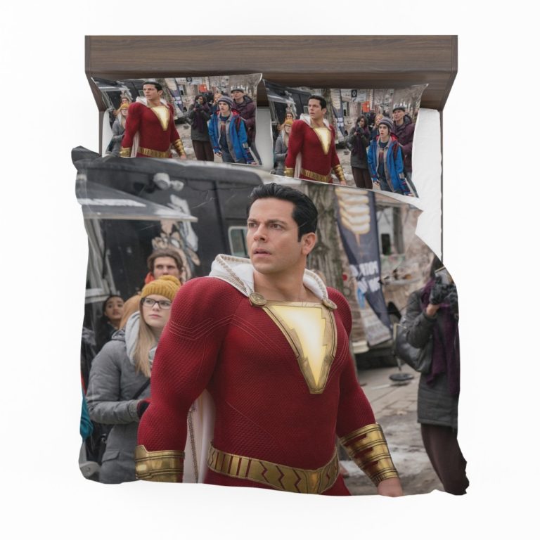 Shazam Movie Zachary Levi Jack Dylan Grazer Bedding Set