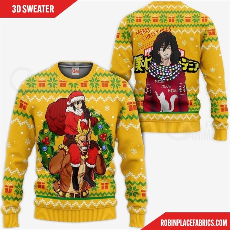 Shota Aizawa And All Might Ugly Christmas Sweater MHA Xmas Gift
