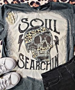 Skull Soul Searchin Bleached T-Shirt