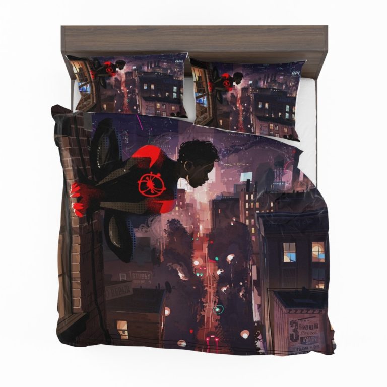 Spider-Man Into The Spider-Verse Movie Marvel Comics Miles Morales Bedding Set