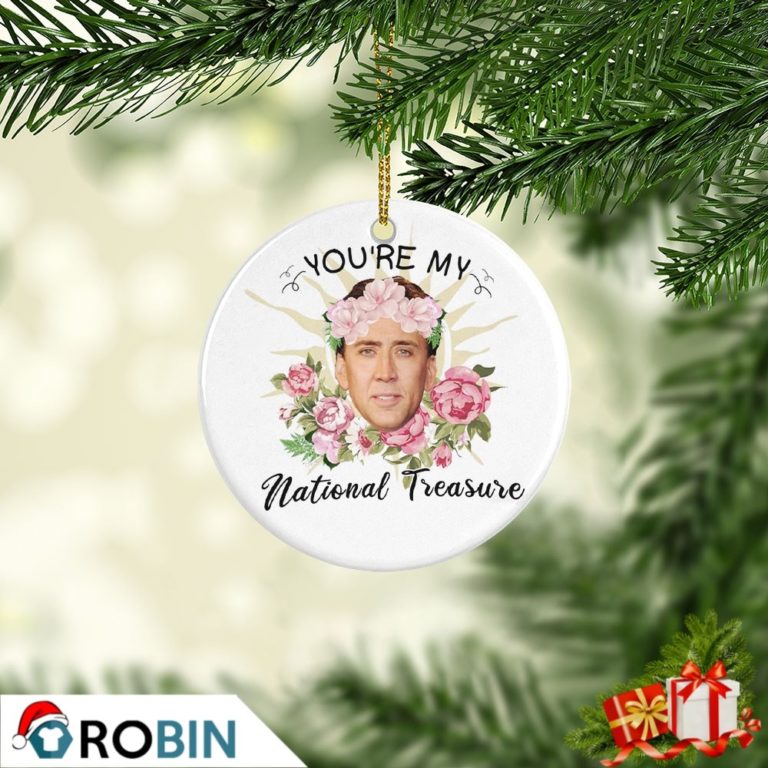 St. Nicolas Cage Dirty Santa You Are My National Treasure Ornament
