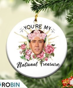 St. Nicolas Cage Dirty Santa You Are My National Treasure Ornament