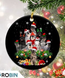 Standard Schnauzer Christmas Tree Lights Christmas Ornament Standard Schnauzer Christmas Tree Lights Christmas Ornament