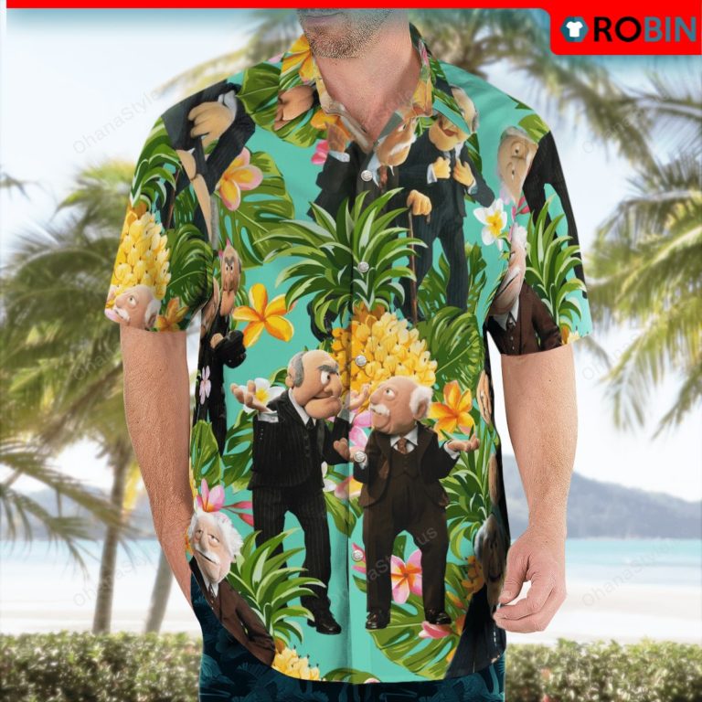 Statler And Waldorf Aloha Shirt, Casual Button Down Shirt
