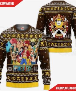 Straw Hat Pirates Ugly Christmas Sweater One Piece Anime Xmas