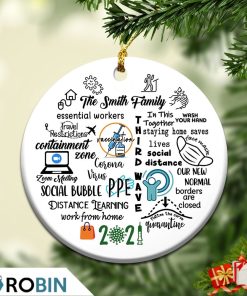 Survived The Pandemic Quarantine Xmas 2021 Christmas Ornament
