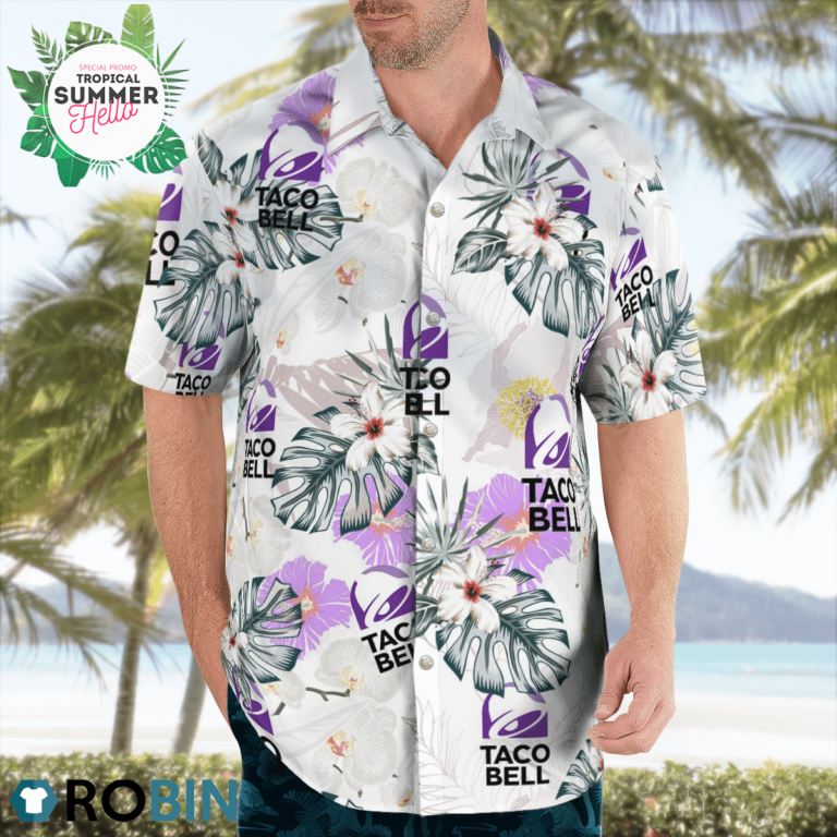 Taco Bell Hawaiian Shirts, Casual Button Down Short Sleeve Shirt