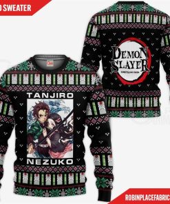 Tanjiro And Nezuko Ugly Sweater Christmas Demon Slayer Anime Gift