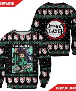 Tanjiro Kamado Ugly Christmas Sweater Demon Slayer Anime Xmas Custom Clothes
