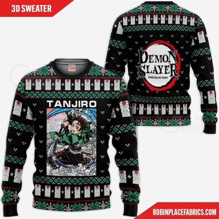 Tanjiro Kamado Ugly Sweater Christmas Demon Slayer Anime Gift