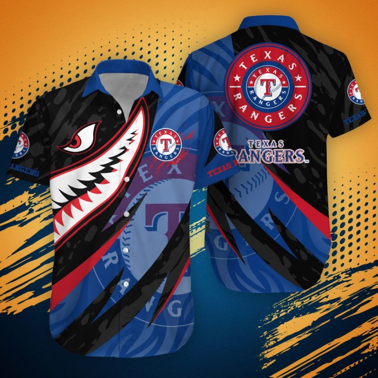 Texas Rangers MLB Hawaii Shirt Shark Summer Hawaii Style