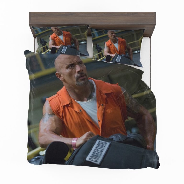 The Fate of The Furious Movie Dwayne Johnson Luke Hobbs Bedding Set (Duvet cover and Pillow Case)