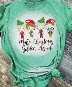 The Golden Girls Make Christmas Golden Again Bleached T-Shirt