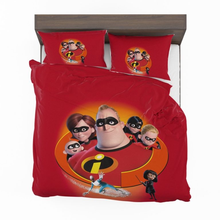 The Incredibles Movie Bob Parr Dash Parr Disney Elastigirl Helen Parr Bedding Set (Duvet cover and Pillow Case)