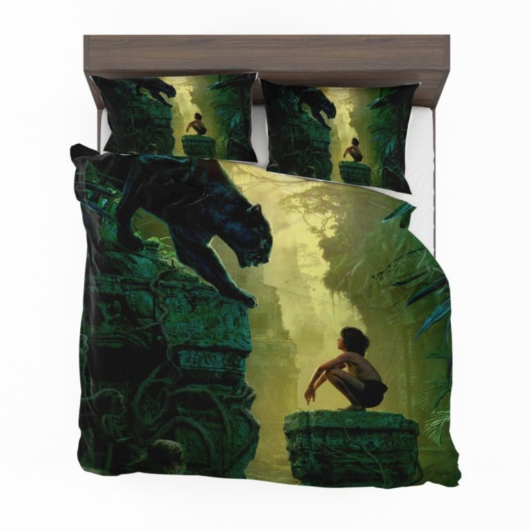 The Jungle Book 2016 Movie Bagheera Mowgli Bedding Set
