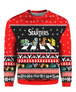 The Starters On Abbey Road Pokemon Ugly Christmas Sweater The Starters On Abbey Road Pokemon Ugly Christmas Sweater