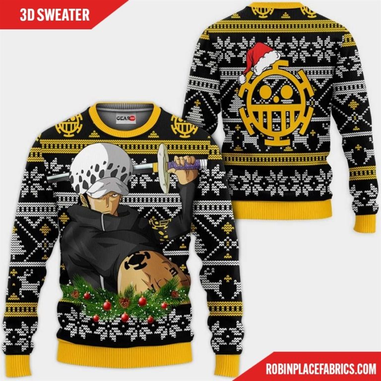 Trafalgar Law Ugly Christmas Sweater Custom One Piece Anime Xmas Gifts