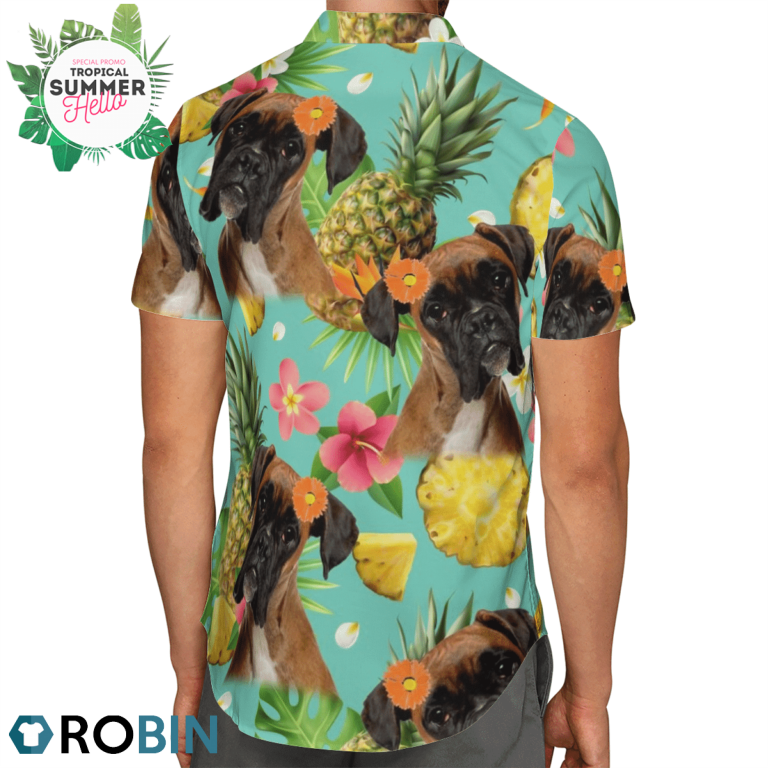 Tropical Pineapple Boxer Hawaiian Shirts