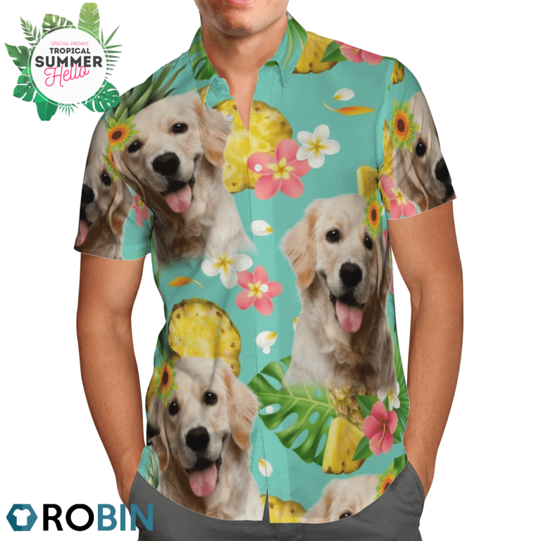 Tropical Pineapple Labrador Retriever Hawaiian Shirts, Aloha Shirt