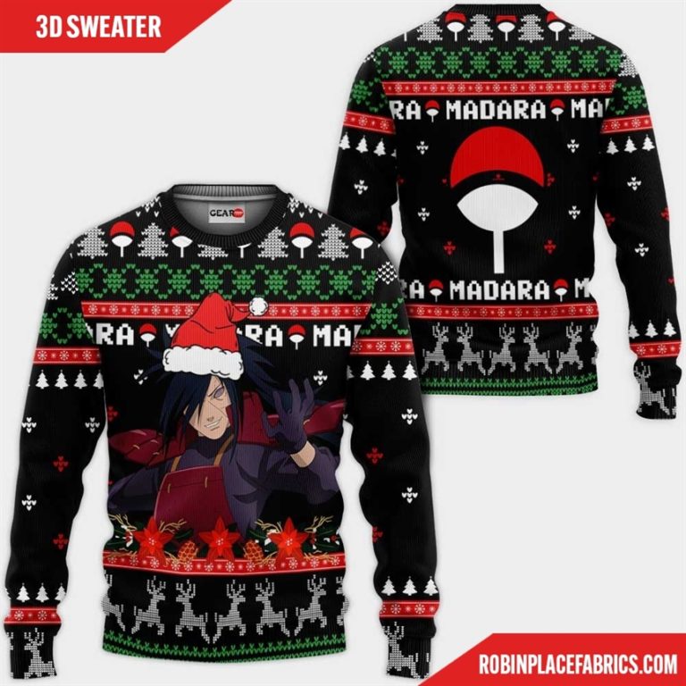 Uchiha Madara Ugly Christmas Sweater Custom Naruto Anime Xmas Gifts
