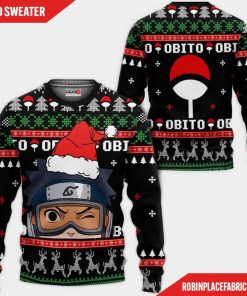 Uchiha Obito Ugly Christmas Sweater Custom Naruto Anime Xmas Gifts