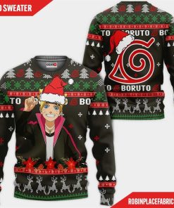 Uzumaki Boruto Ugly Christmas Sweater Custom Boruto Anime Xmas Gifts