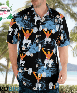 Weight Lifting Hawaiian Shirts, Casual Button Down Short Sleeve Shirt