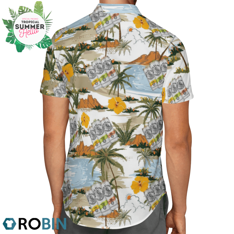 White Claw Hawaiian Shirt Beach Short, Aloha Shirt