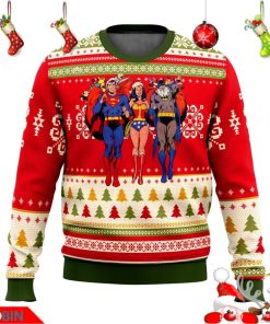 Wonder Woman Batman Superman Ugly Christmas Sweater