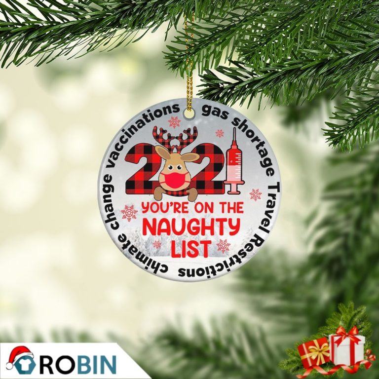 You’re On The Naughty List Merry Christmas 2021 Ornament