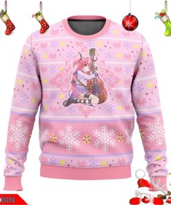 Yuri Nakamura Angel Beats Loves Guitar Ugly Christmas Sweater