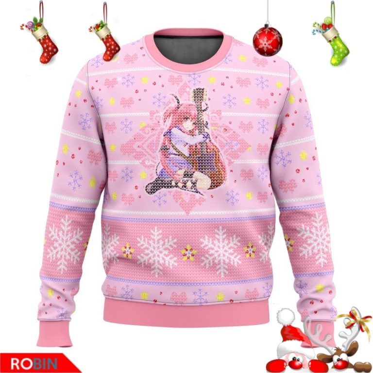Yuri Nakamura Angel Beats Loves Guitar Ugly Christmas Sweater