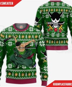 Zoro Ugly Christmas Sweater One Piece Anime Xmas