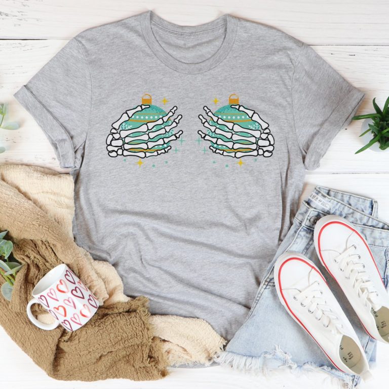 Don’t Touch My Christmas Ornaments Skull Hands Tee Shirt
