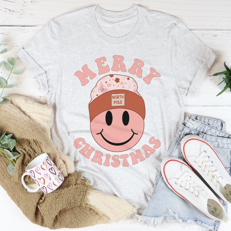 Merry Christmas Smiley Tee Shirt