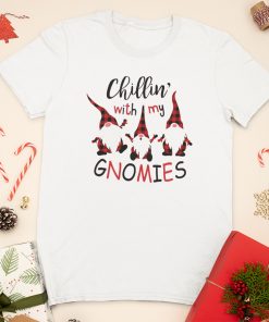 Chillin’ With My Gnomies Buffalo Red Plaid Christmas Gnome Shirt