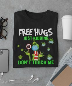 Grinch Mask Free Hugs Just Kidding Don’t Touch Me Christmas Shirts