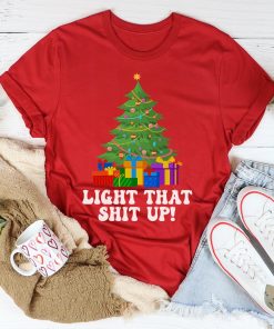 Light That Up Christmas Tree Tee Shirt