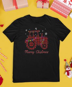 Merry Christmas Buffalo Plaid Leopard Truck Shirt