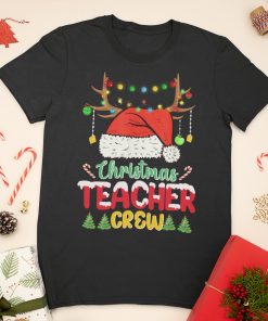 Santa and Reindeer Teacher Crew Merry Christmas Shirt (T-shirt, Hoodie Sweatshirt)