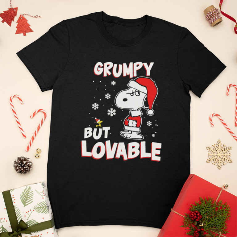 Snoopy And Woodstock Grumpy But Lovable Christmas Shirt (T-shirt, Hoodie Sweatshirt)