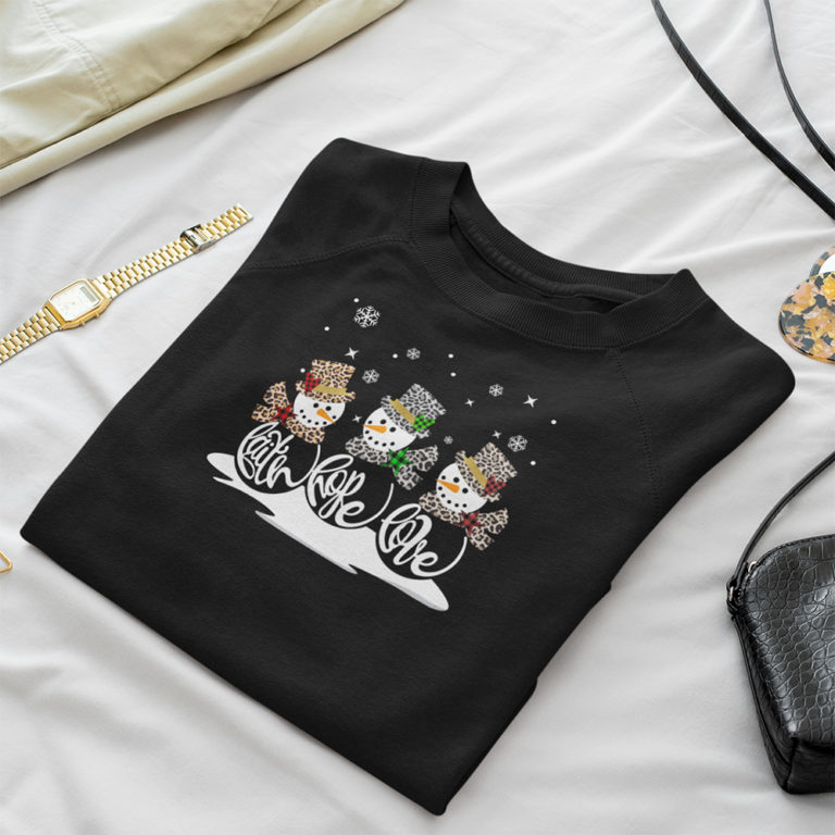 Snowman’s Faith hope love Christmas Shirt