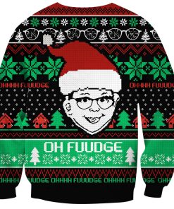 A Christmas Story Oh Fudge Print Ugly Christmas Sweatshirt