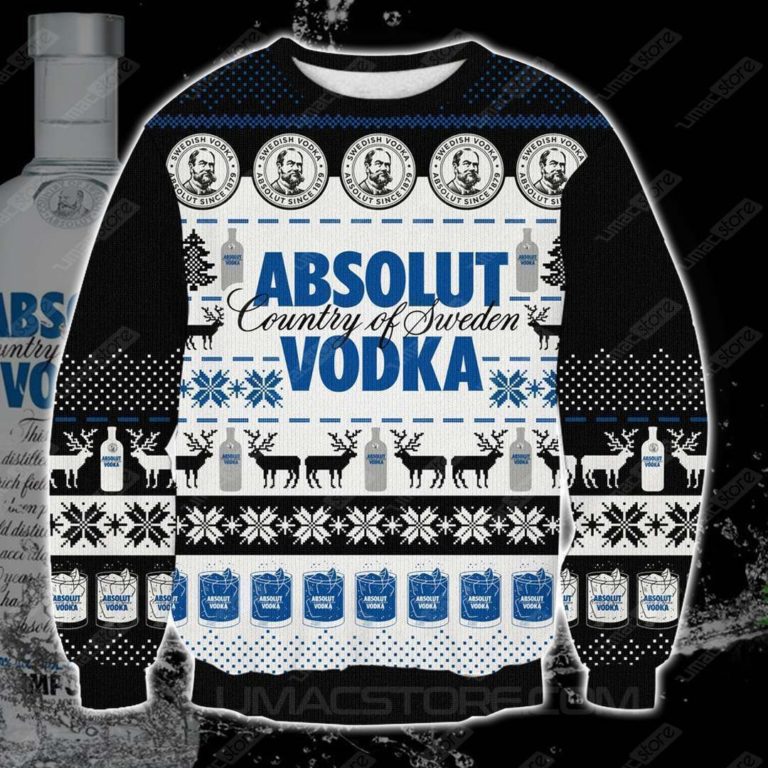 Absolut Vodka 3d Print Christmas Sweater