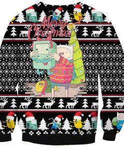 Adventure Time Print Ugly Christmas Sweatshirt