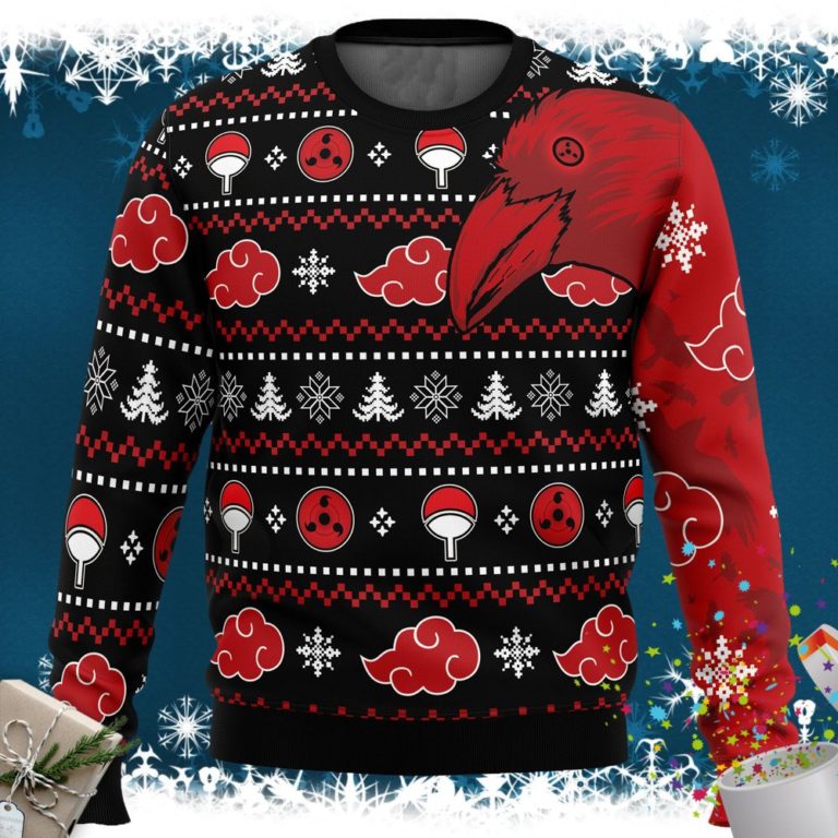 Akatsuki Itachi Symbolic Crows Naruto Christmas Sweater