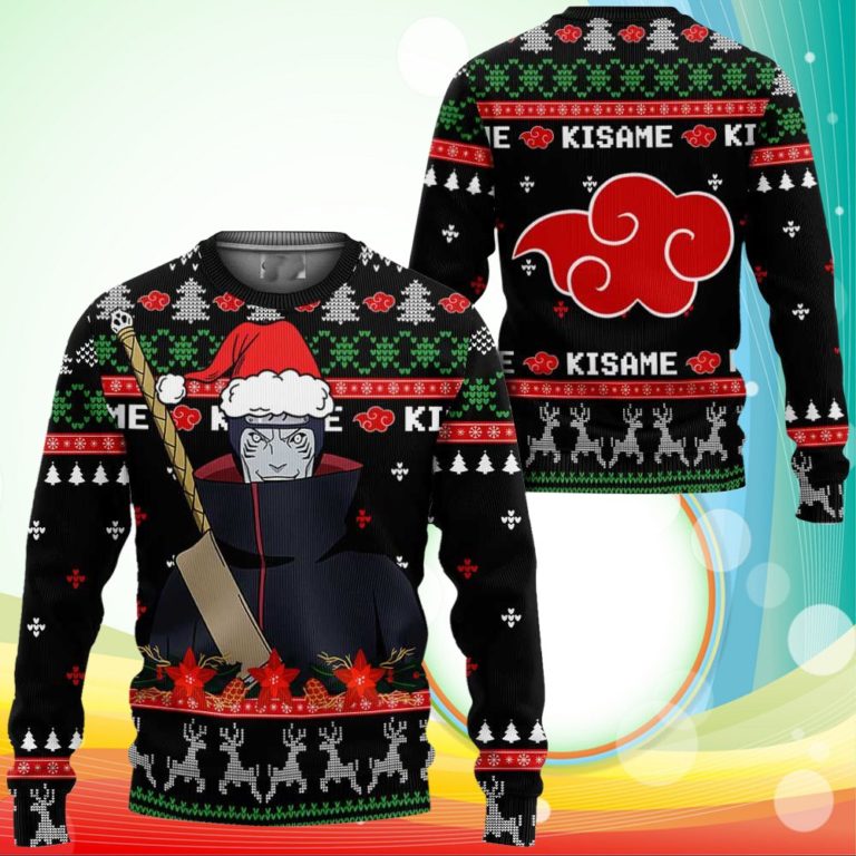 Akatsuki Kisame Ugly Christmas Sweater Naruto Anime Xmas Gifts