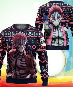 Akaza Ugly Christmas Sweater Anime Demon Slayer Xmas Gifts