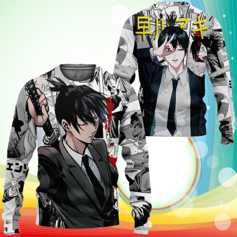 Aki Hayakawa Sweatshirt Manga Style Chainsaw Man Anime Jacket Shirt